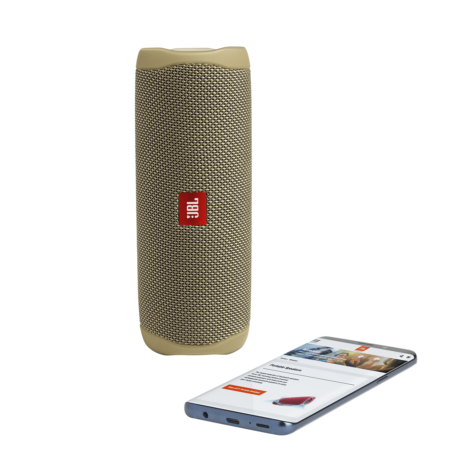 JBL Flip 5 - Sand - Portable Waterproof Speaker - Detailshot 2